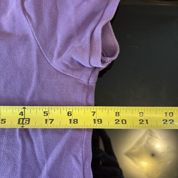 Polo Ralph Lauren Dress The Mesh Mini Purple Womens Large Preppy Academia Cotton - Picture 6 of 7
